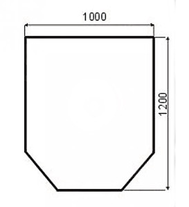 ROMOTOP Sklo pod kamna forma D