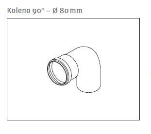 Odkouření PROTHERM Koleno 90° – Ø 80 mm