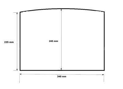 Žáruvzdorné sklo 4x340x245 mm Etna a Etna s výměníkem